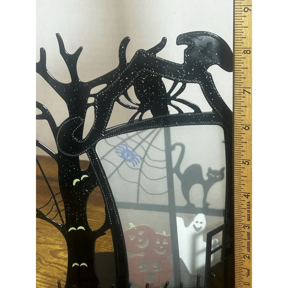 PartyLite Halloween Haunted Tree Candle Holder Cat Ghost Bat Pumpkin Decor